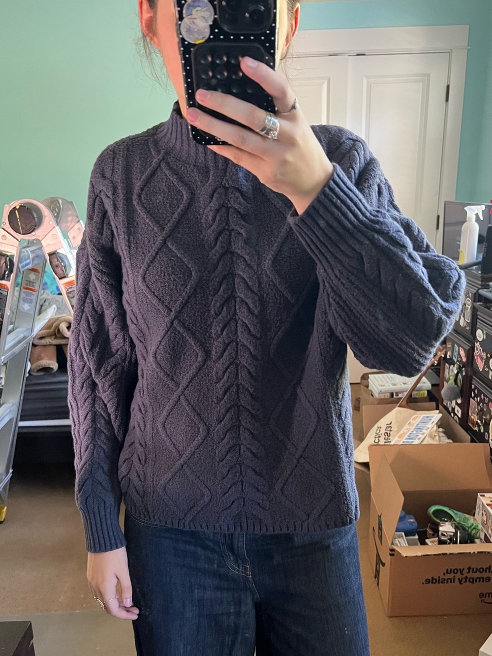 Purple/Navy sweater